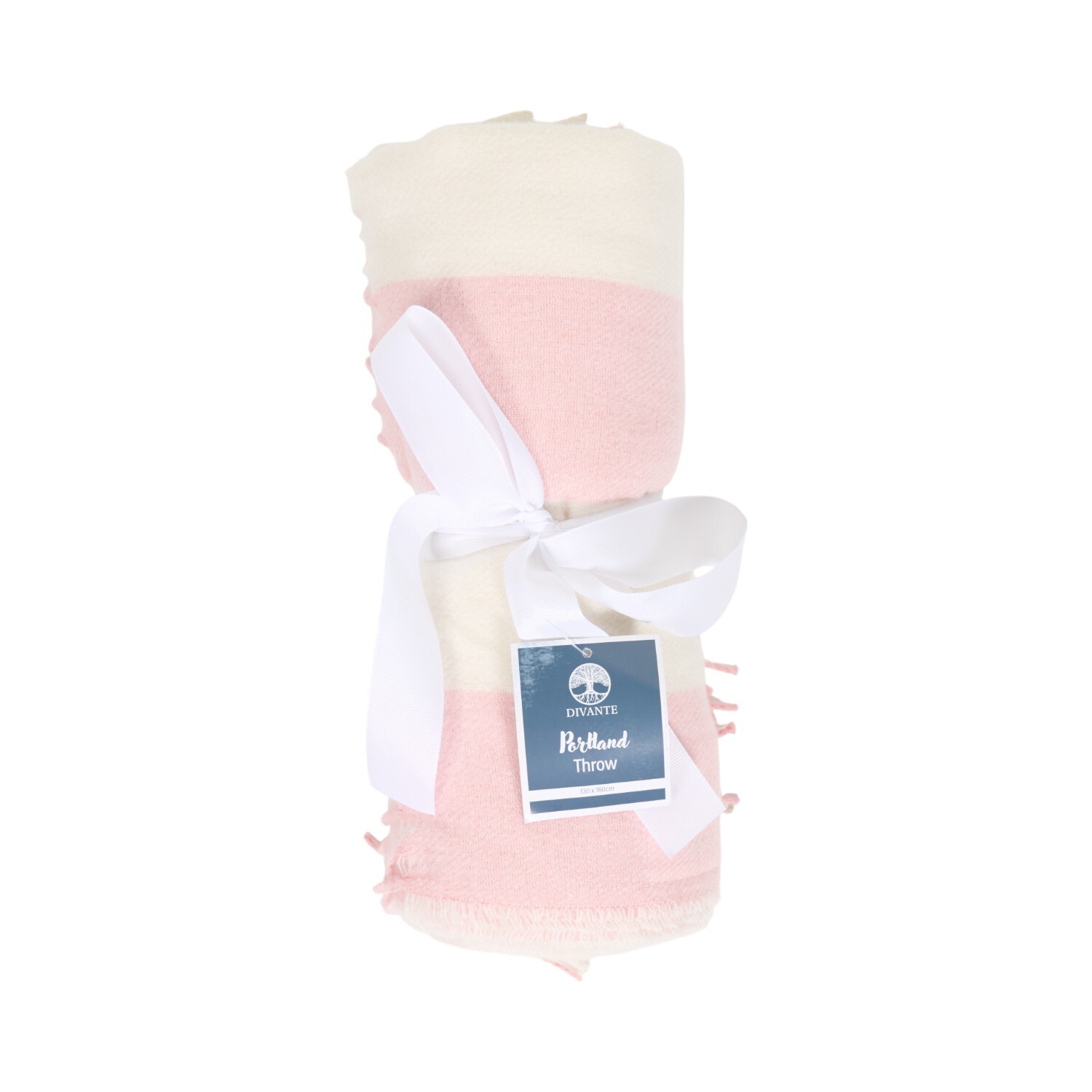 Portland Stripe Throw Pink Image 1