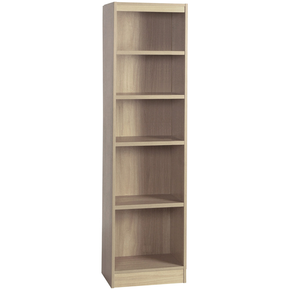 R White Cabinets 5 Shelf Brown Tall Bookcase Image 2