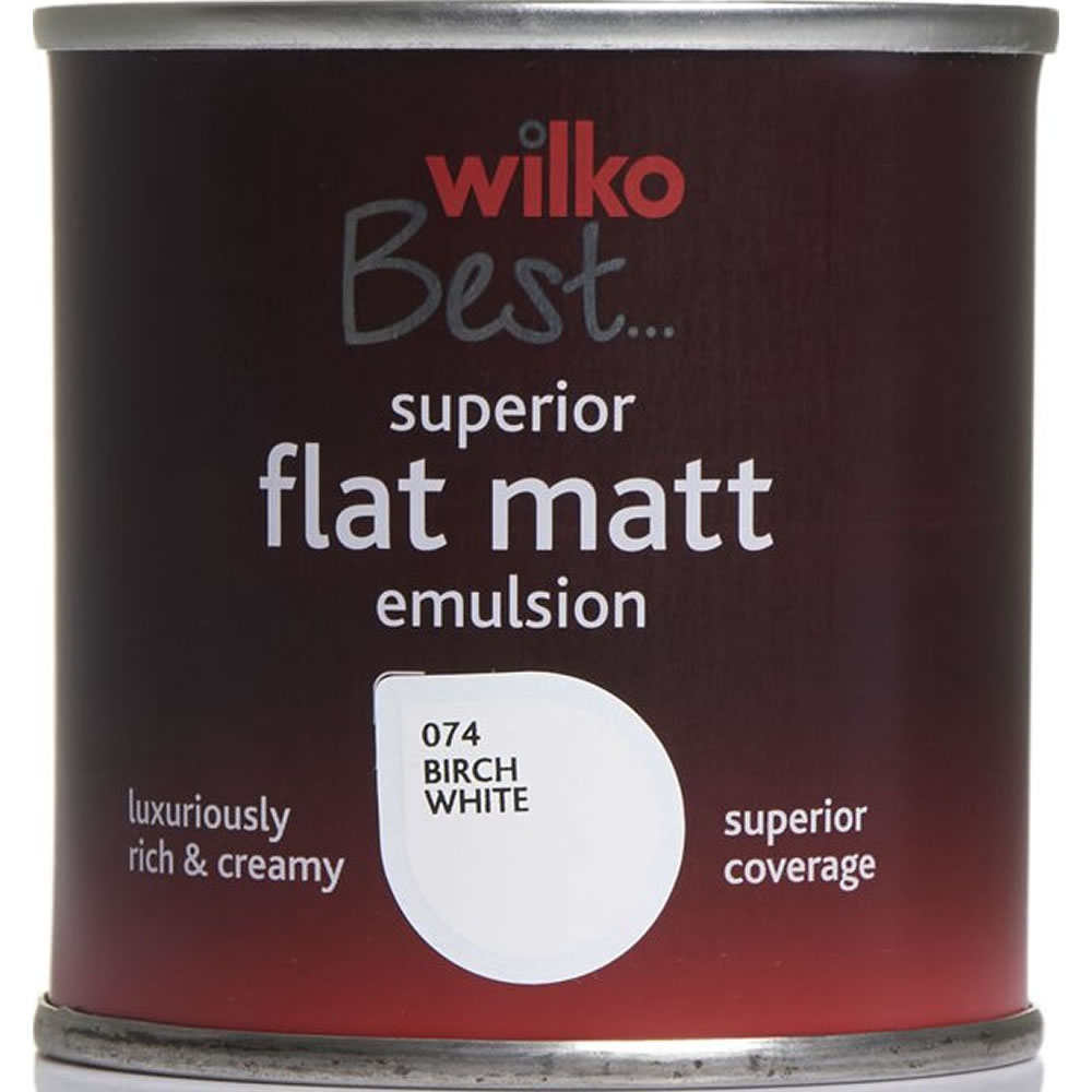 Wilko Best Silver Birch Flat Matt Emulsion Paint Tester Pot 125ml Wilko
