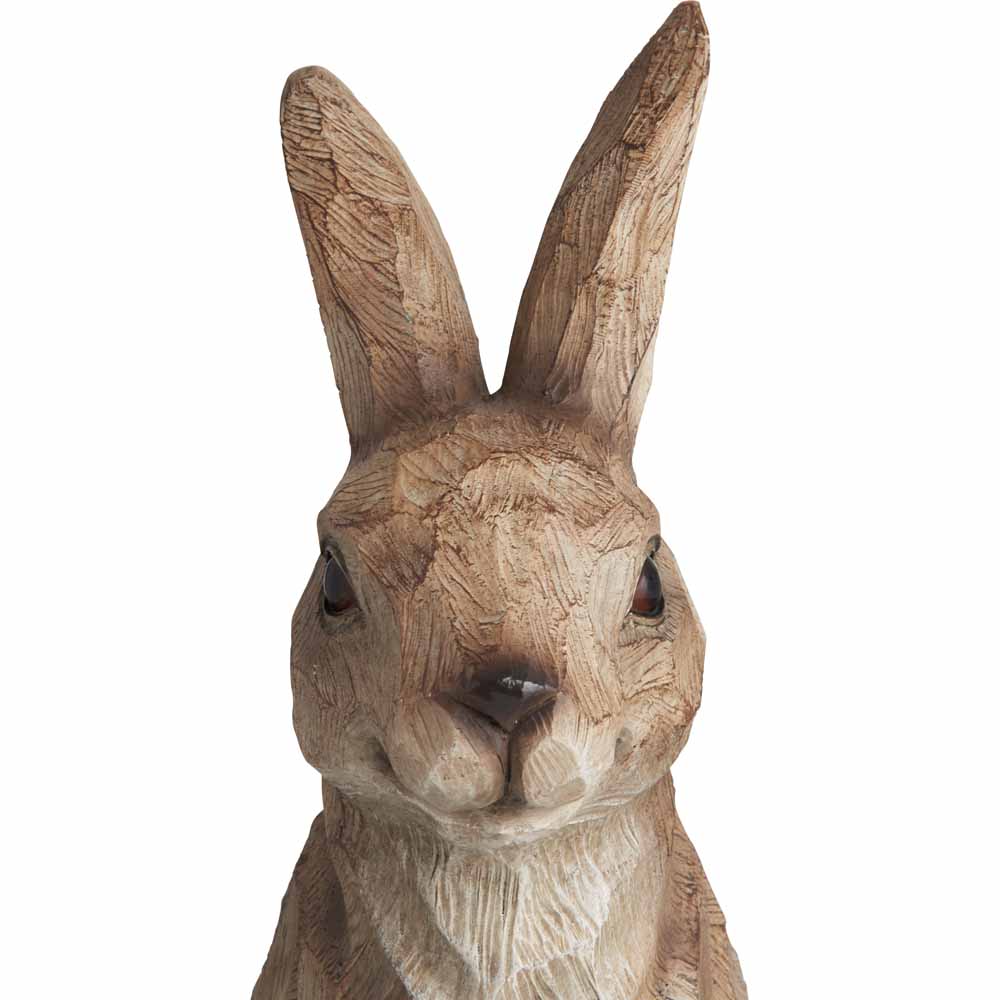 Wilko Wood Effect Rabbit Ornament Image 4