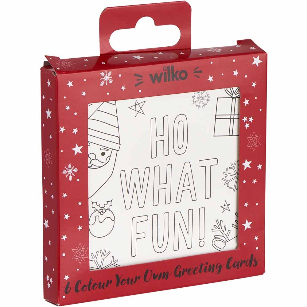 Wilko Colour your Own Cards 6 Pack Image 1