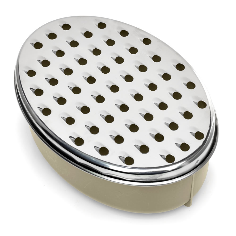 Wilko Grater with Container Taupe/Silver Effect Image 1