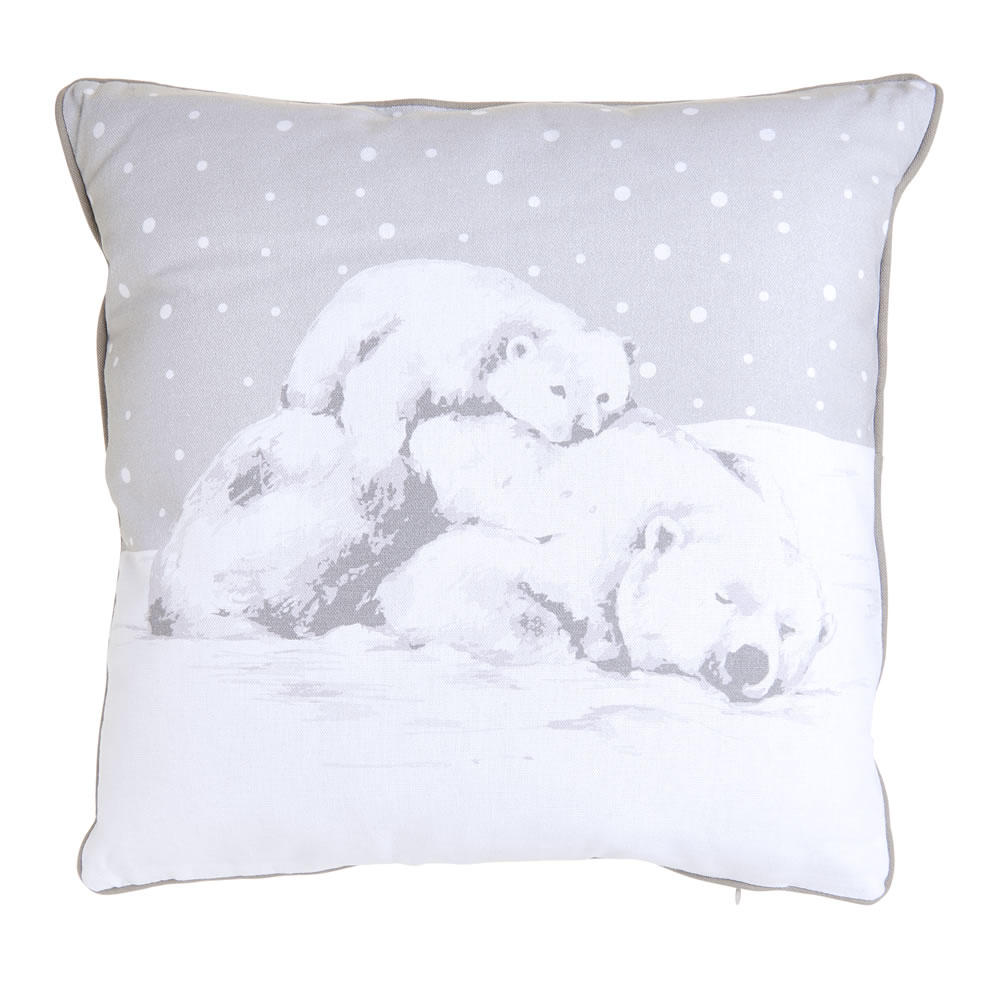 Wilko Polar Bear Cushion 43 x 43cm Image 1