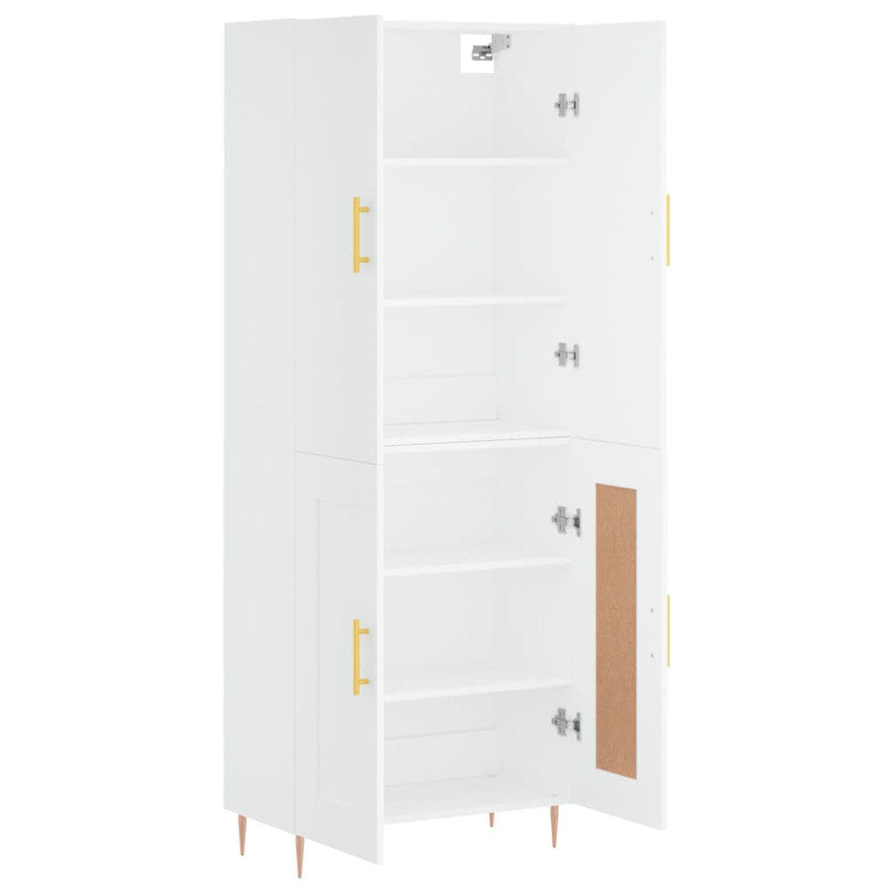 vidaXL 4 Door White Highboard Image 4