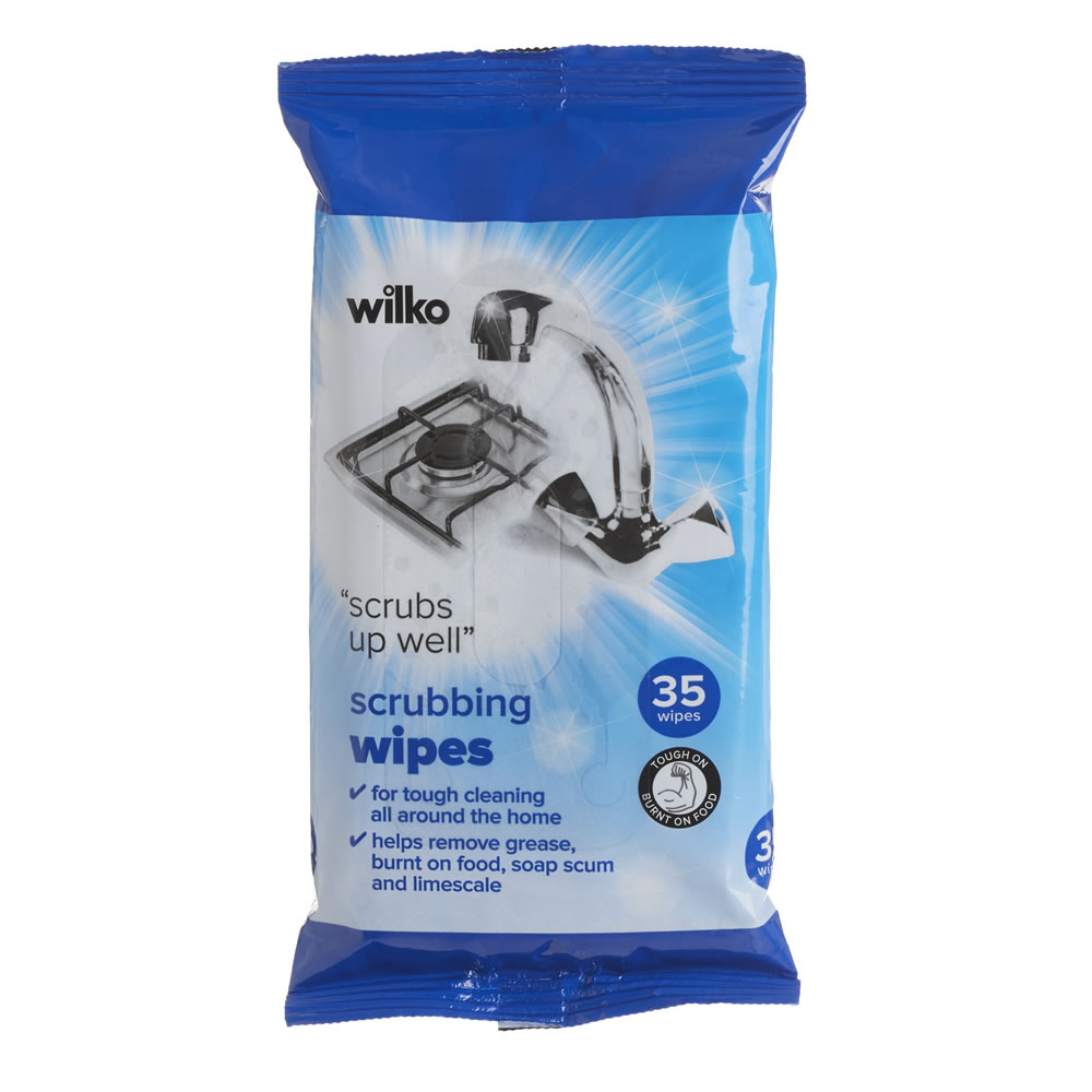 Wilko Scrubbing Wipes 35 pack Image 1