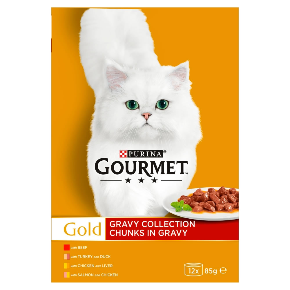 Gourmet Gold Gravy Collection Cat Food Multipack 12 x 85g Wilko