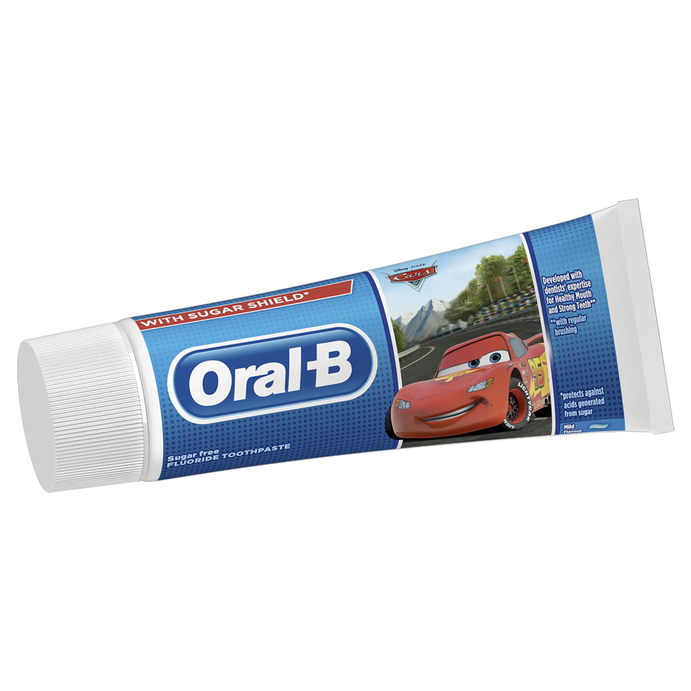 Oral B Kids Frozen/Cars Sugar Free Toothpaste 75ml Image 2