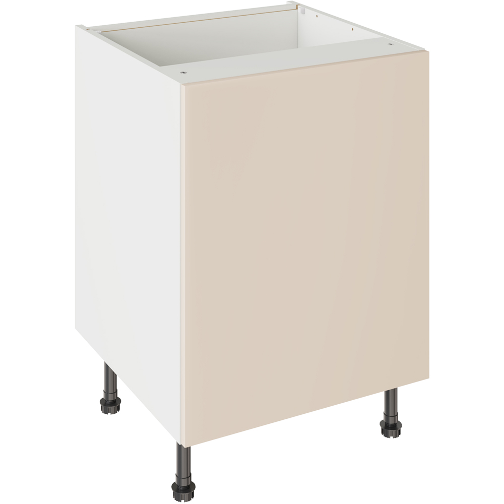 Kitchen Kit Slab Matt Cashmere Base Kitchen Cabinet Flatpack 600mm Image 1
