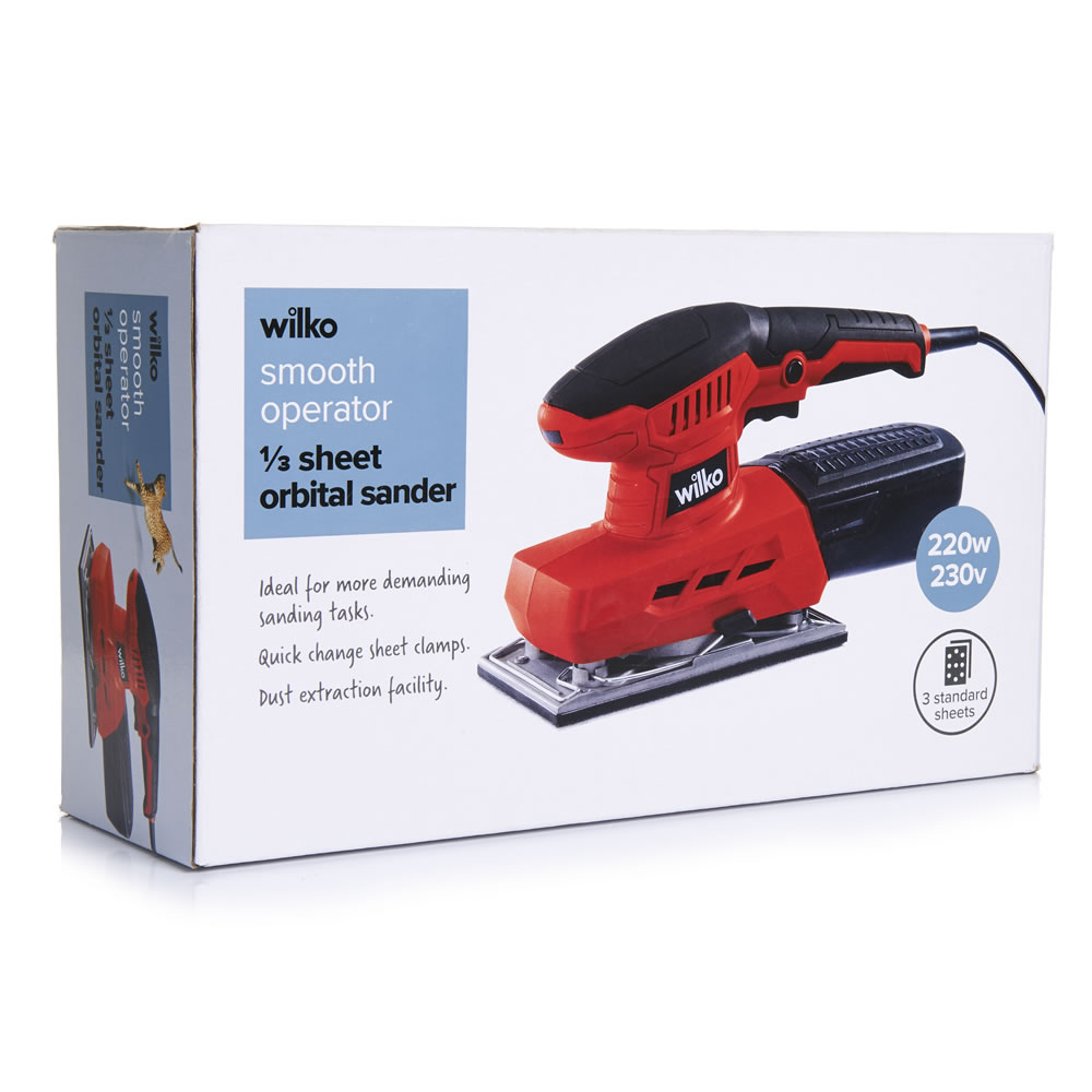 Wilko Orbital Sander 230V 200W 1/3 Sheet Image 2