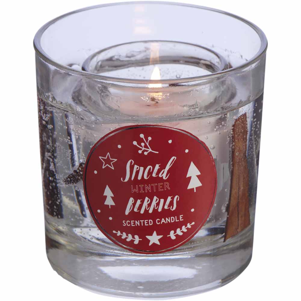 Wilko Gel Filled Candle Spiced Winter Berries Image 2