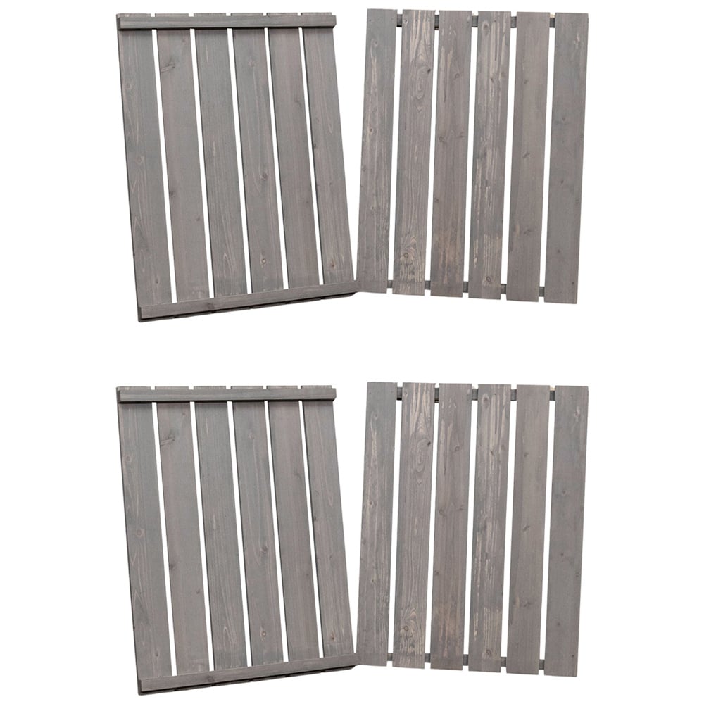 Samuel Alexander Grey Washed SA-BINS3 Double Bin Storage Back Panel 4 Pack Image 1