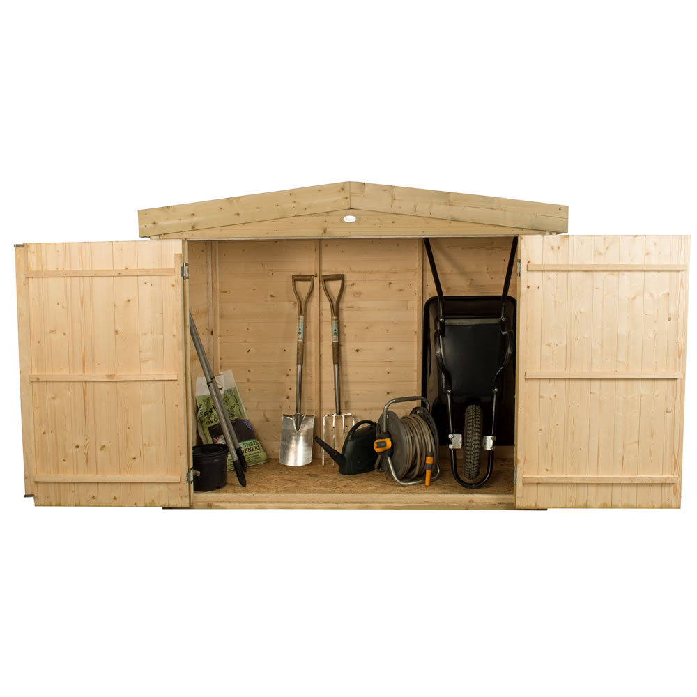 Forest Garden 6.5 x 3ft Double Door Large Shiplap Apex Shed Image 4