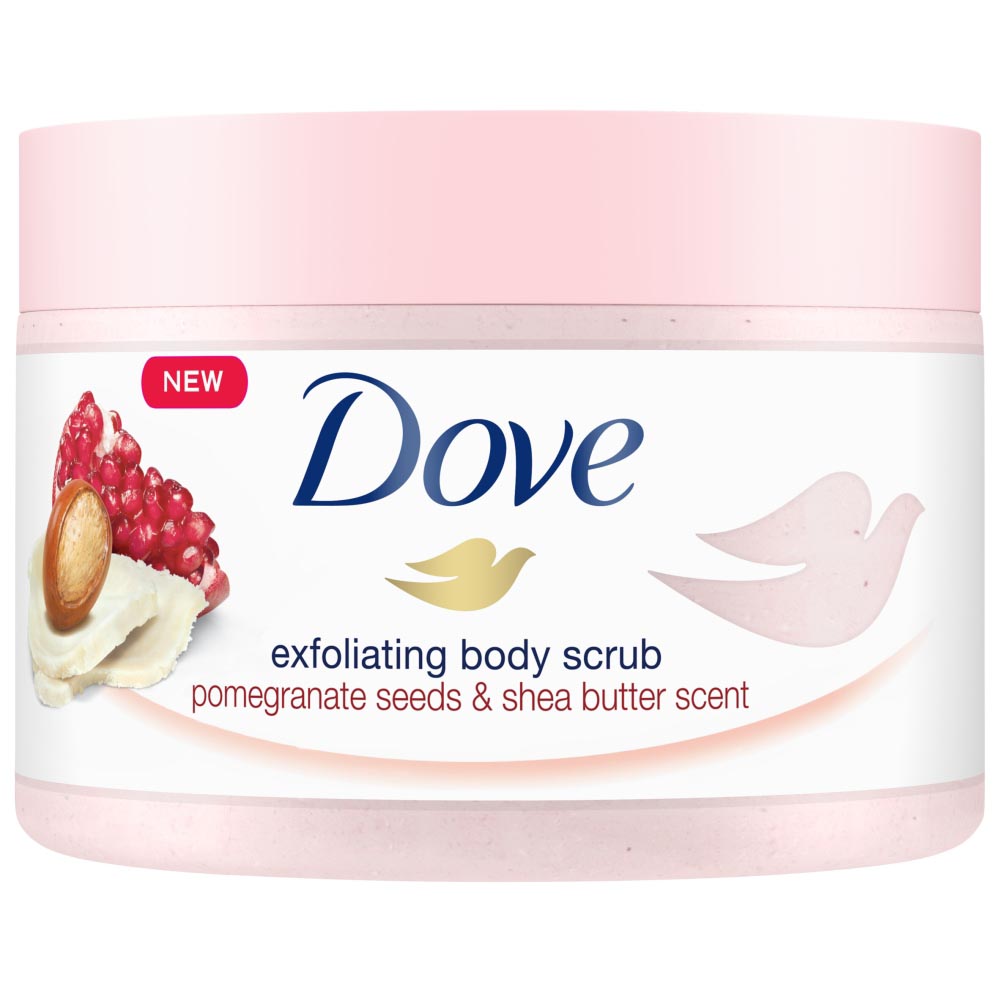 Dove Shower Body Scrub Jar Pomegranate 225ml  - wilko