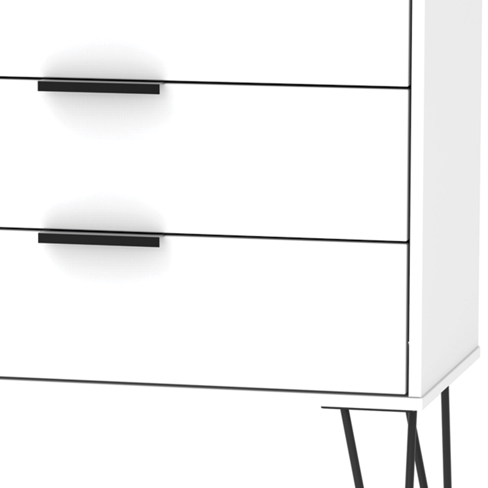 Crowndale Hong Kong 3 Drawer Matt White Chest of Drawers Ready Assembled Image 3