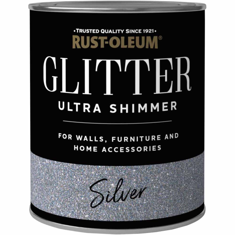 Rust-Oleum Glitter Silver Ultra Shimmer Paint 250ml Image 2
