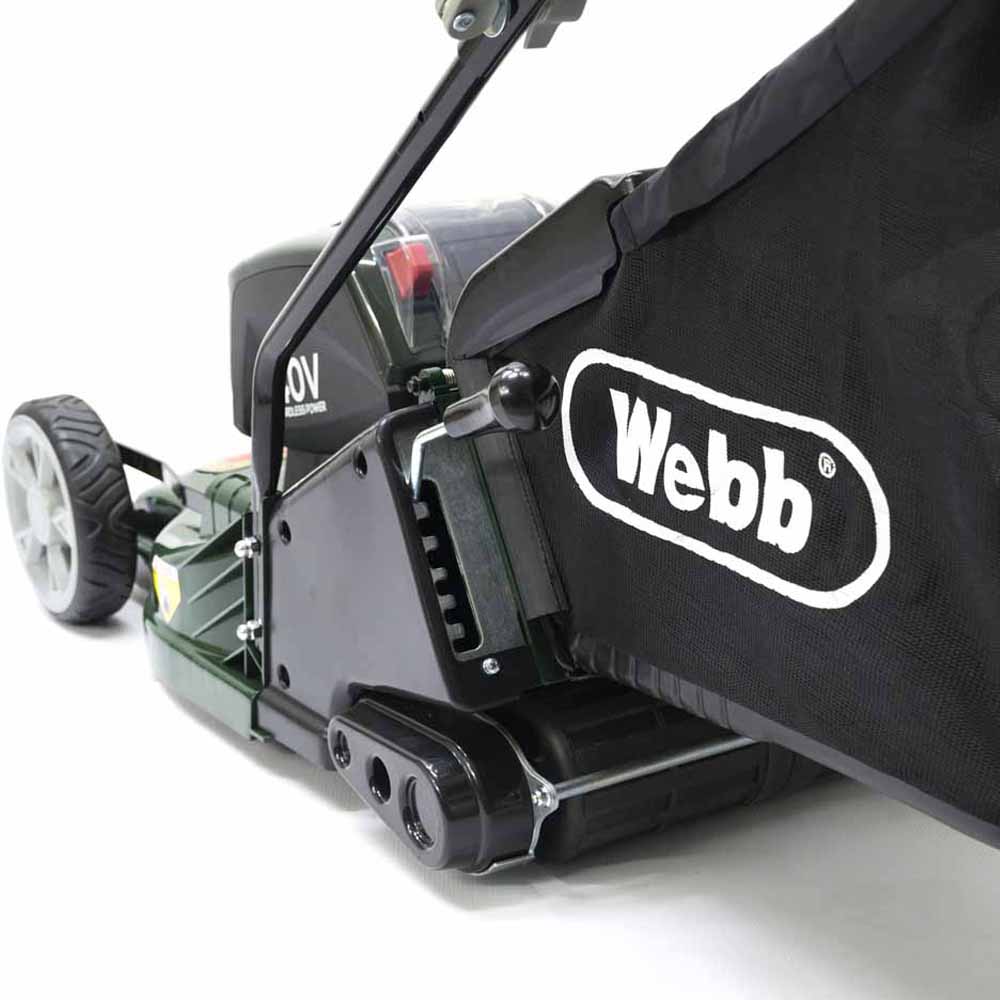 Webb WERR17LIP 40V Hand Propelled 43cm Cordless Rear Roller Lawnmower Image 7