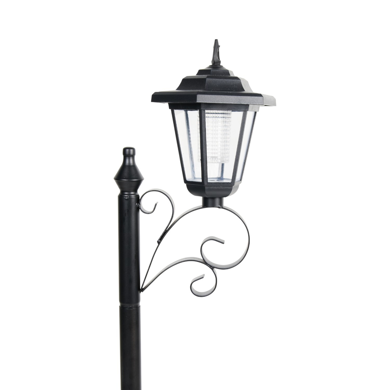 Solar Plant Pot Post Light Black Image 8