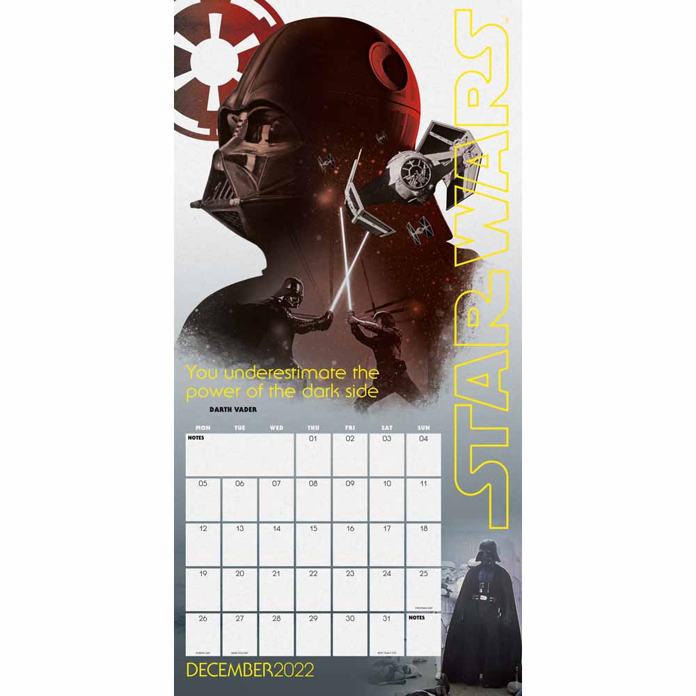 Star Wars Classic 2022 Square Calendar Image 4