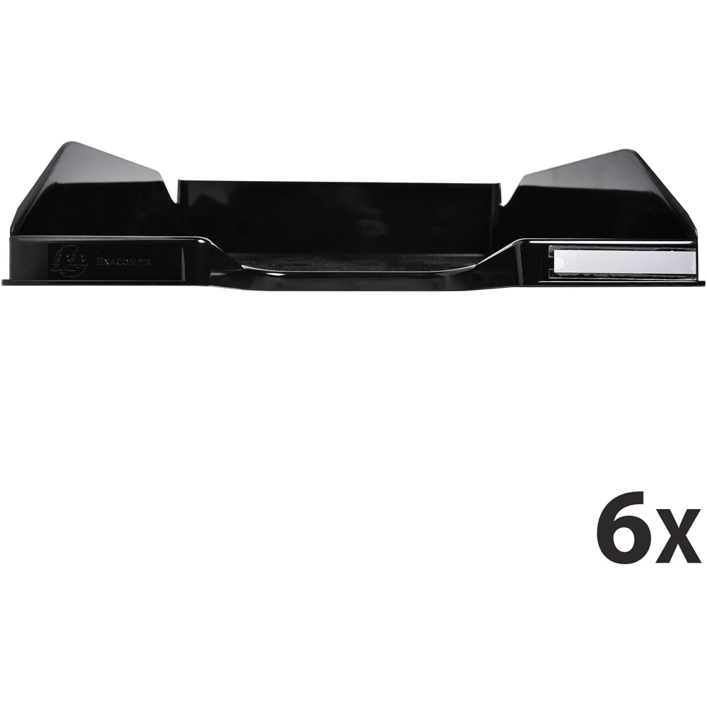 Exacompta Black Gloss Letter Tray 6 Pack Image 4