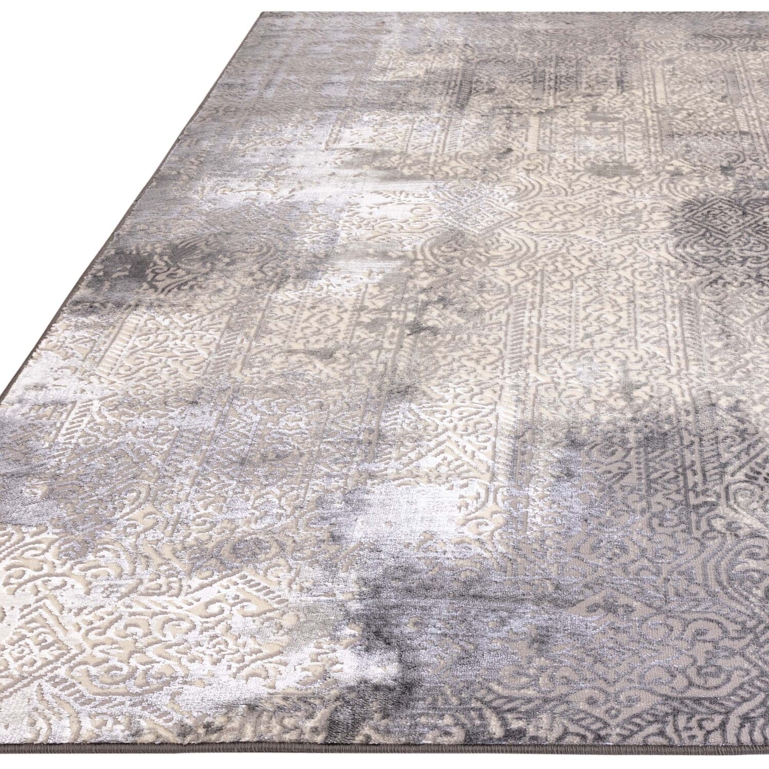 Traditional Texture Rug - Grey / 120cm Image 2