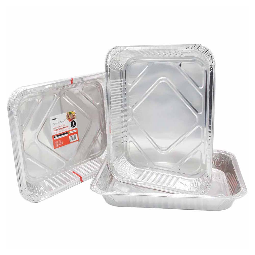 Wilko Foil Roasting Trays Aluminium 2 Pack Image 5