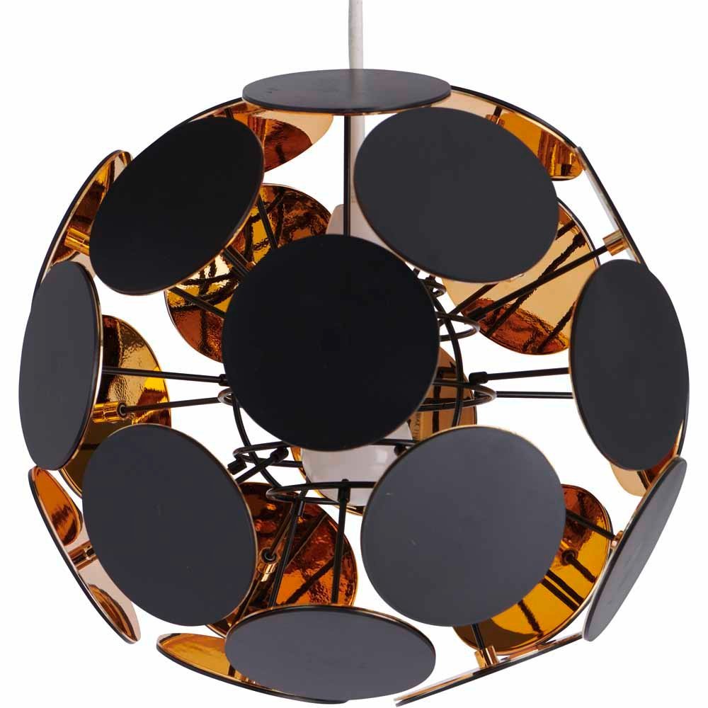 Wilko Black Cooper Big Bang Sphere Light Shade Wilko