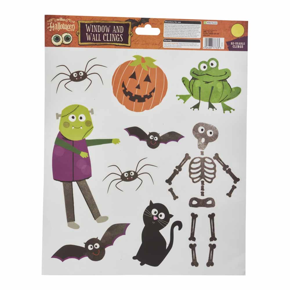 Wilko Halloween Character Wall Stickers 9 Pack Image