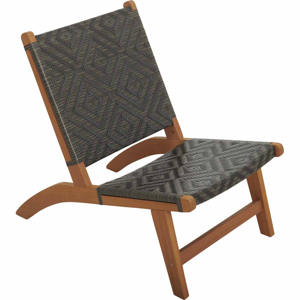 Wilko Eucalyptus And Woven Easy Chair Image 5