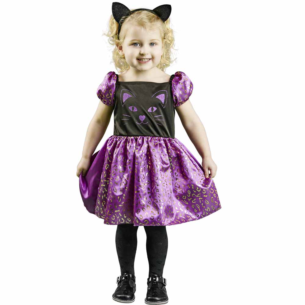 Wilko Halloween Cat Dress Costume 2-3 Years Image 1