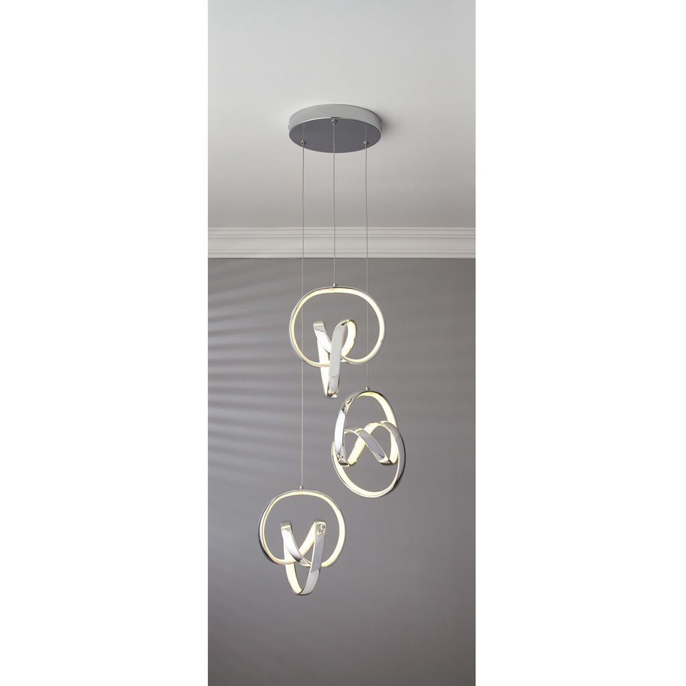 LED Chrome Echo Cluster Droplet Spheres  Ceiling Light Image 2