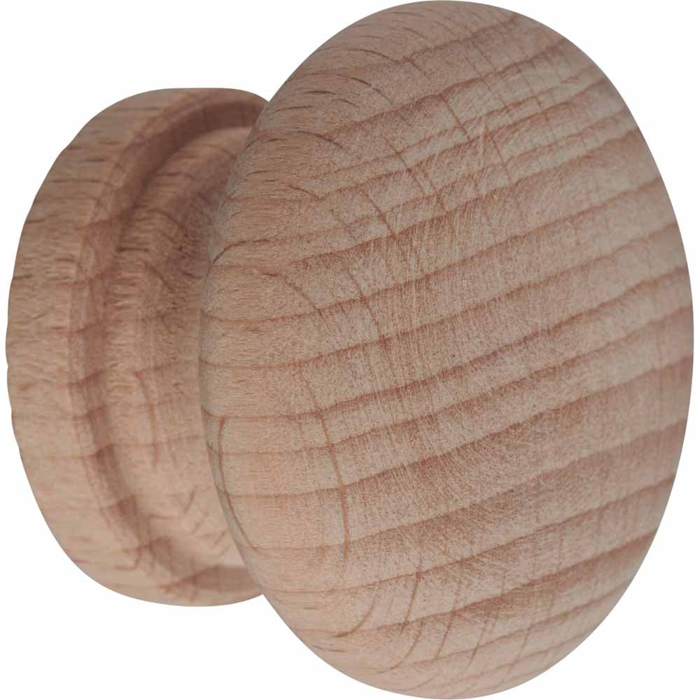 Wilko Beech Knobs 40mm 4 Pack Wilko
