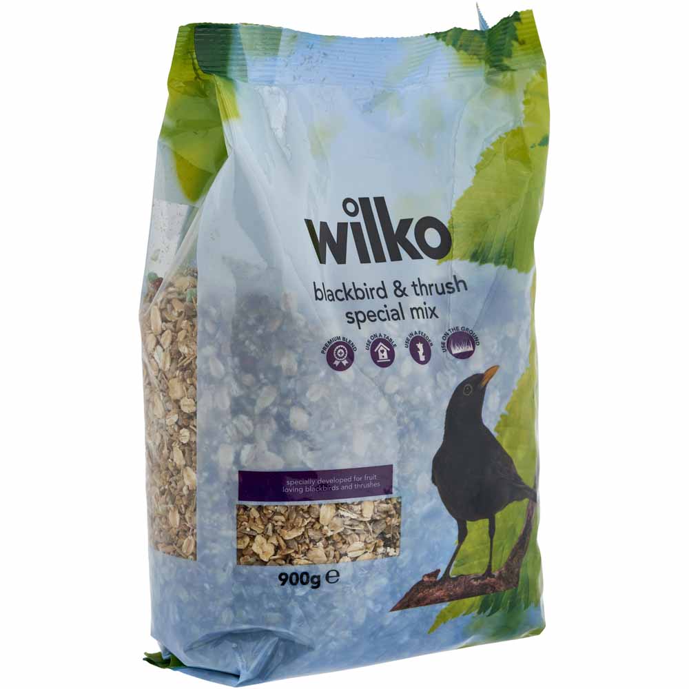 Wilko Wild Bird Blackbird and Thrush Special Seed Mix Case of 6 x 900g Image 3