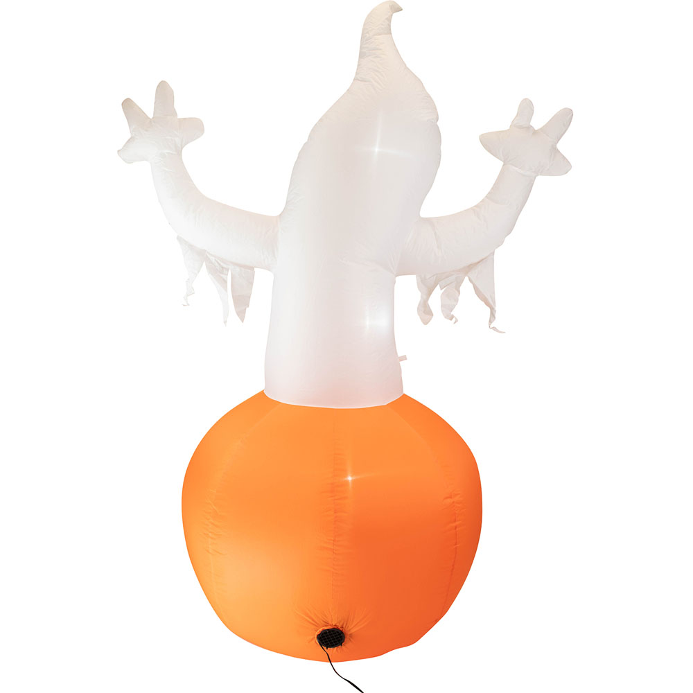 Arlec Halloween 6ft White LED Inflatable Pumpkin with Ghost Image 3