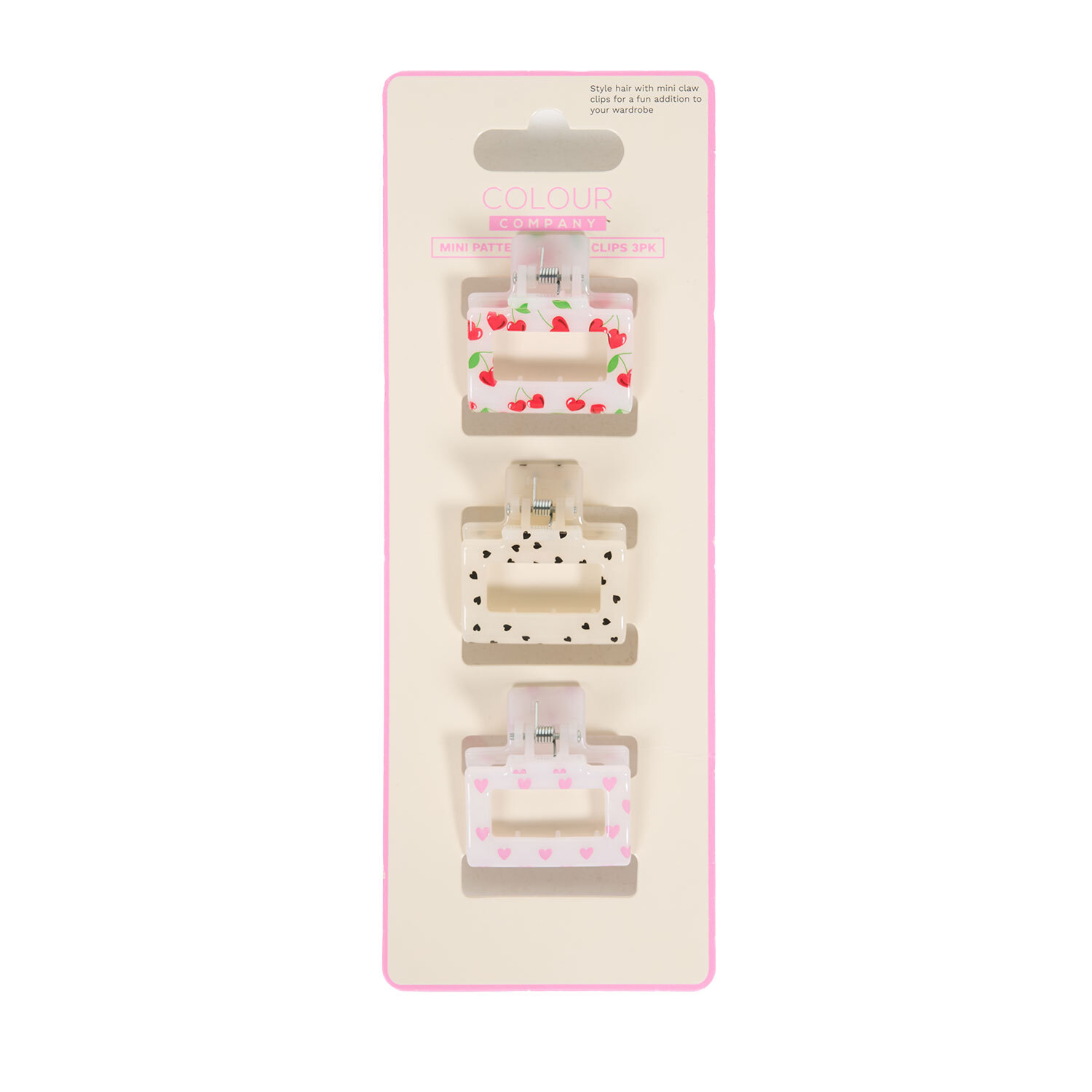 Pack of 3 Mini Patterned Claw Clips Image 2