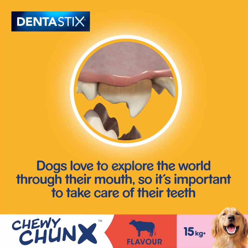 Pedigree Dentastix Chewy Chunx Maxi Beef Dog Treats 68g Image 7