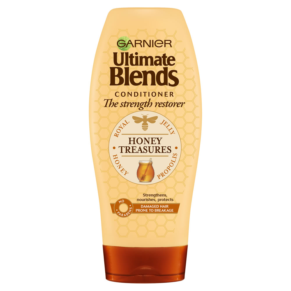 Garnier Ultimate Blends Honey Treasures Strengthening Conditioner 360ml Image 1