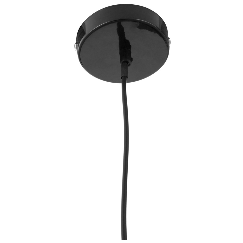 Premier Housewares Black Metal and Wood Pendant Light Image 3