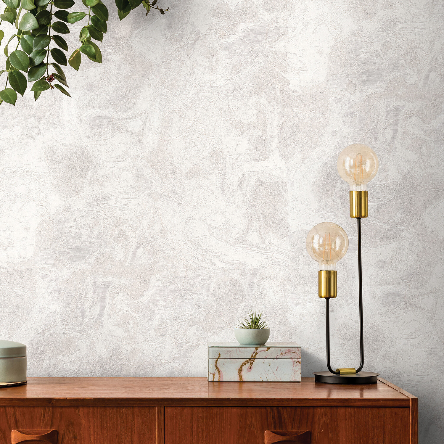 Luxury Marble Wallpaper Cream Image 2