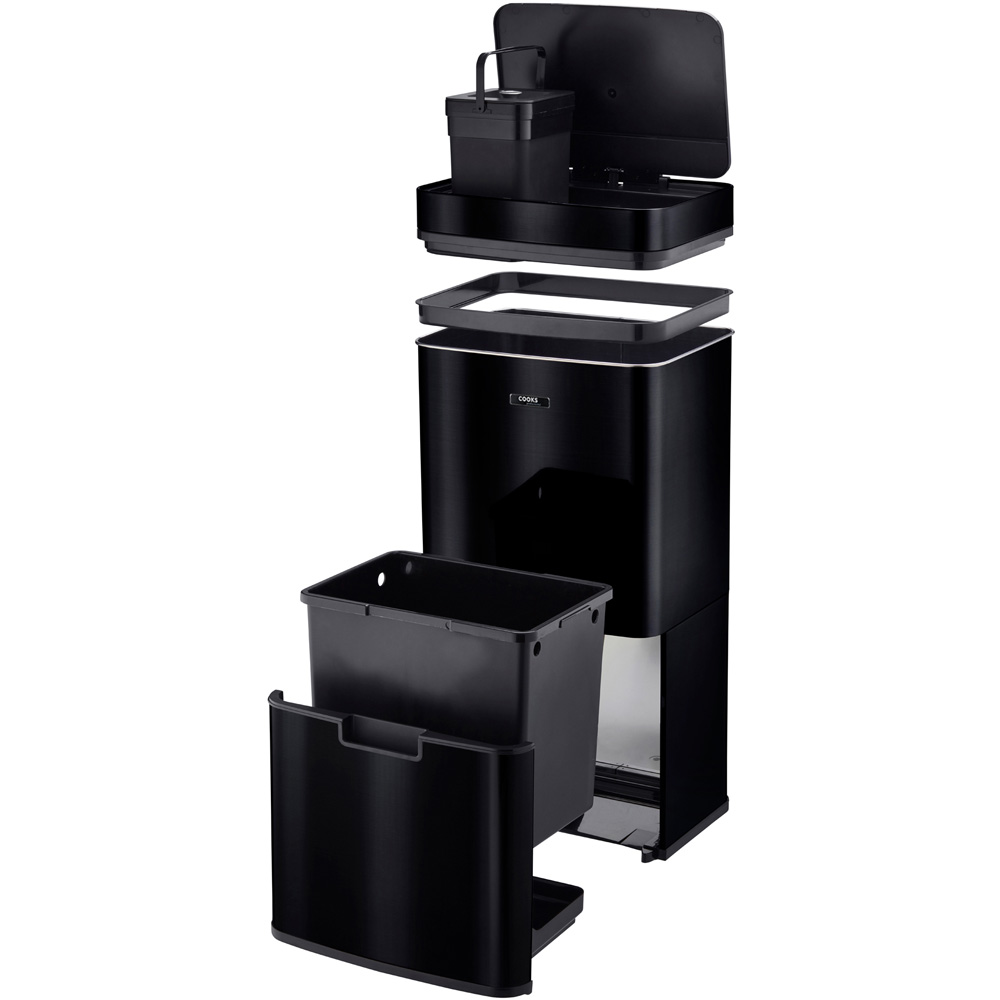 Cooks Professional G3475 Black Recycling Sensor Bin 75L Image 4