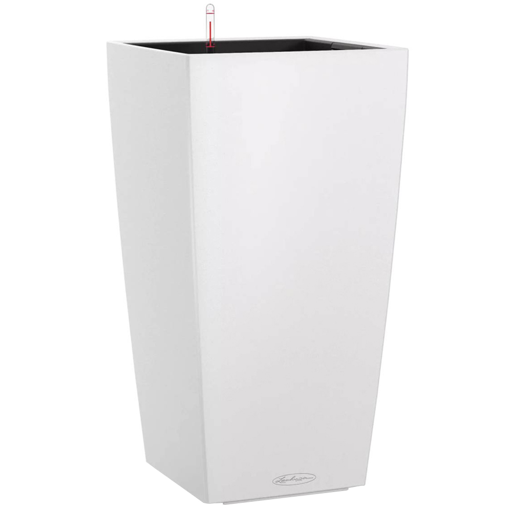 Lechuza Cubico Colour 40 White Poly-Resin Self-Watering Planter 75cm Image 1