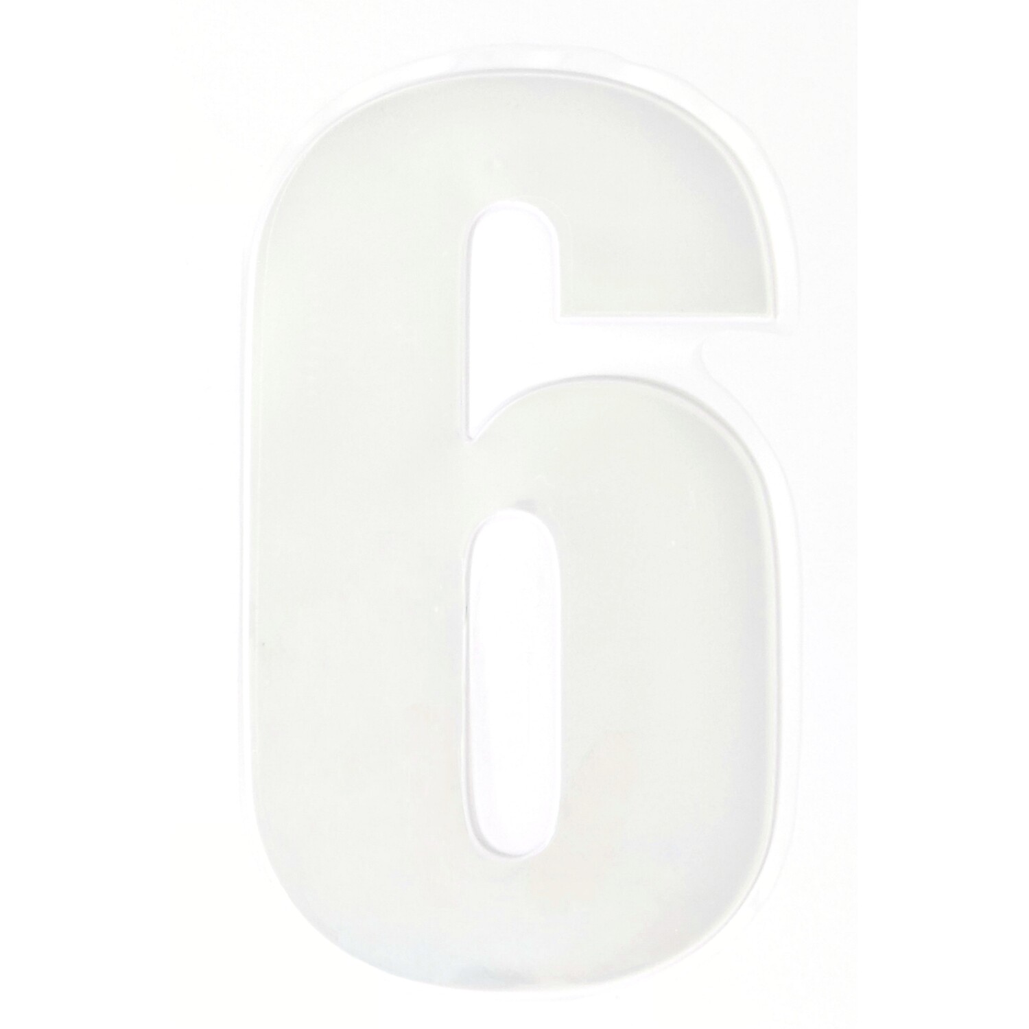 High Visibility Reflective Wheelie Bin Number White 6 Image 2