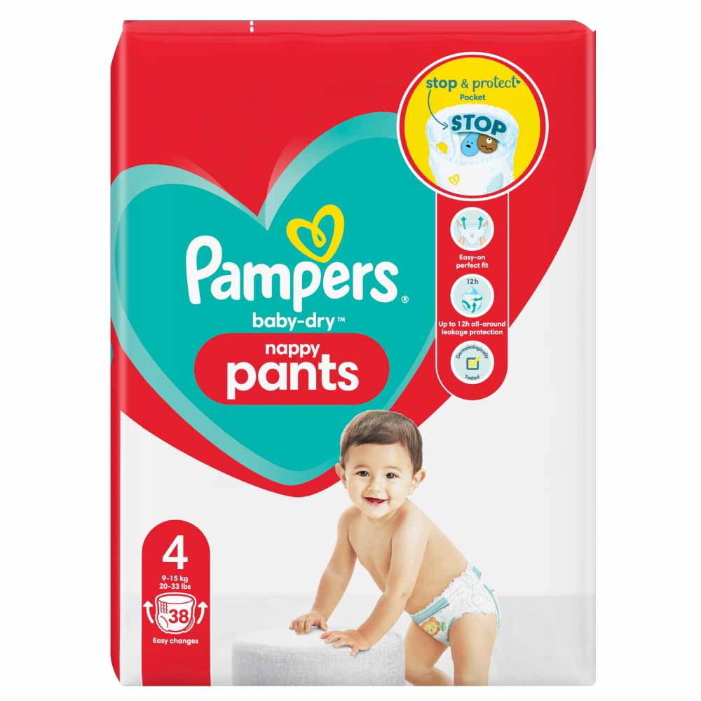 Pampers Baby Dry Size 4 Dry Pants 38 pack Image 1