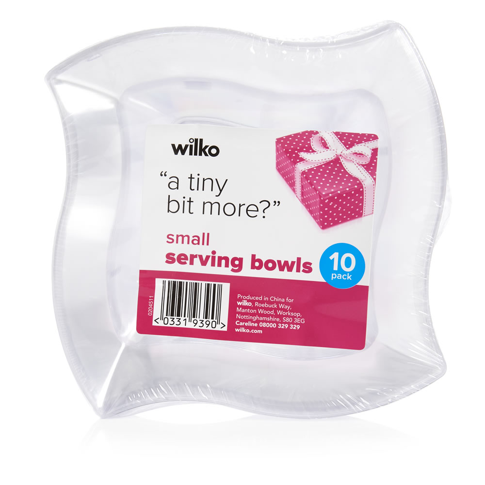 Wilko Reusable Serving Bowls 10 Pack Image 1