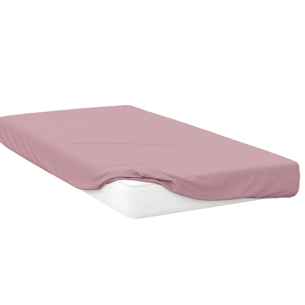 Serene Double Blush Deep Fitted Bed Sheet Image 1