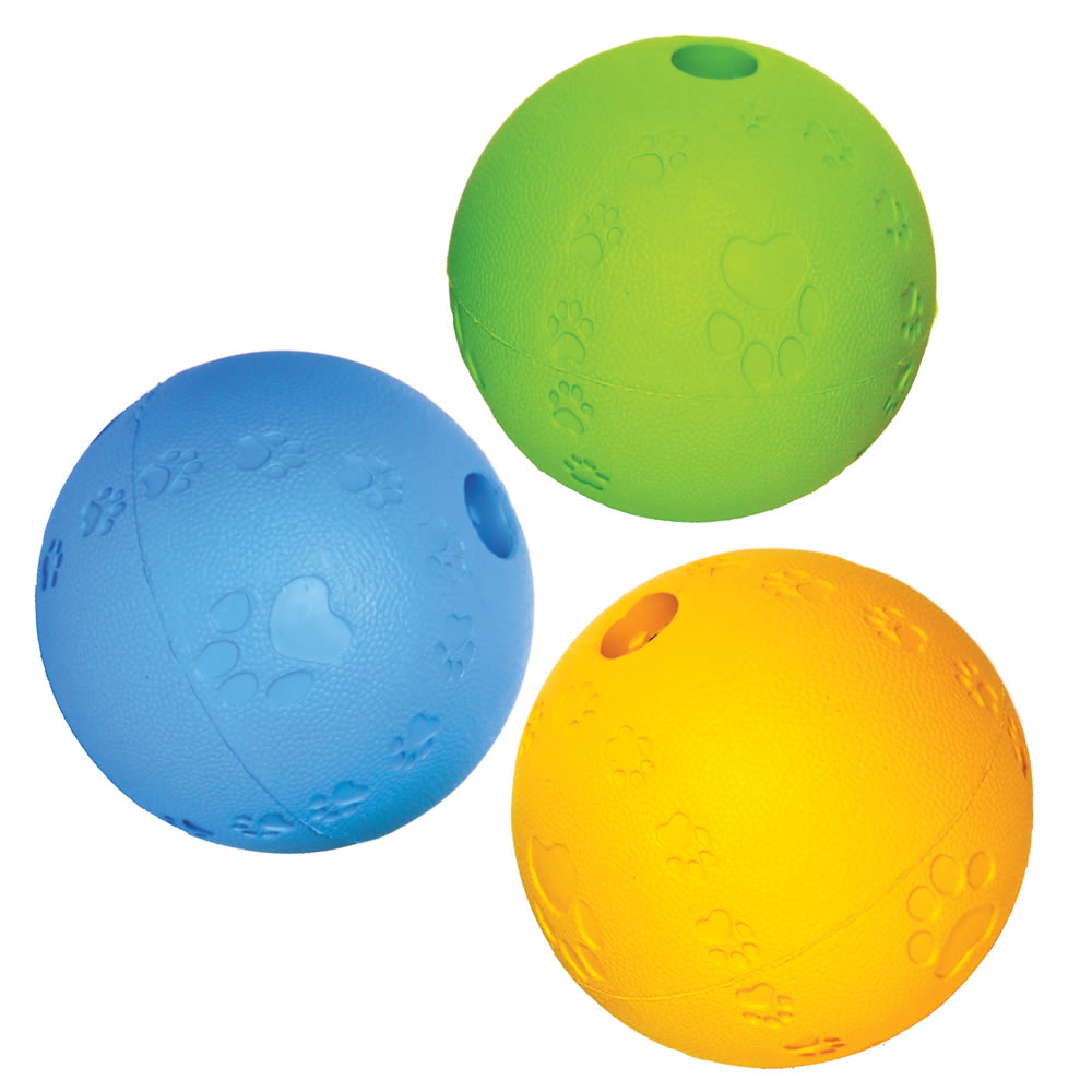 Rosewood Cyber Rubber Large Dog Treat Ball Assorted Image 2