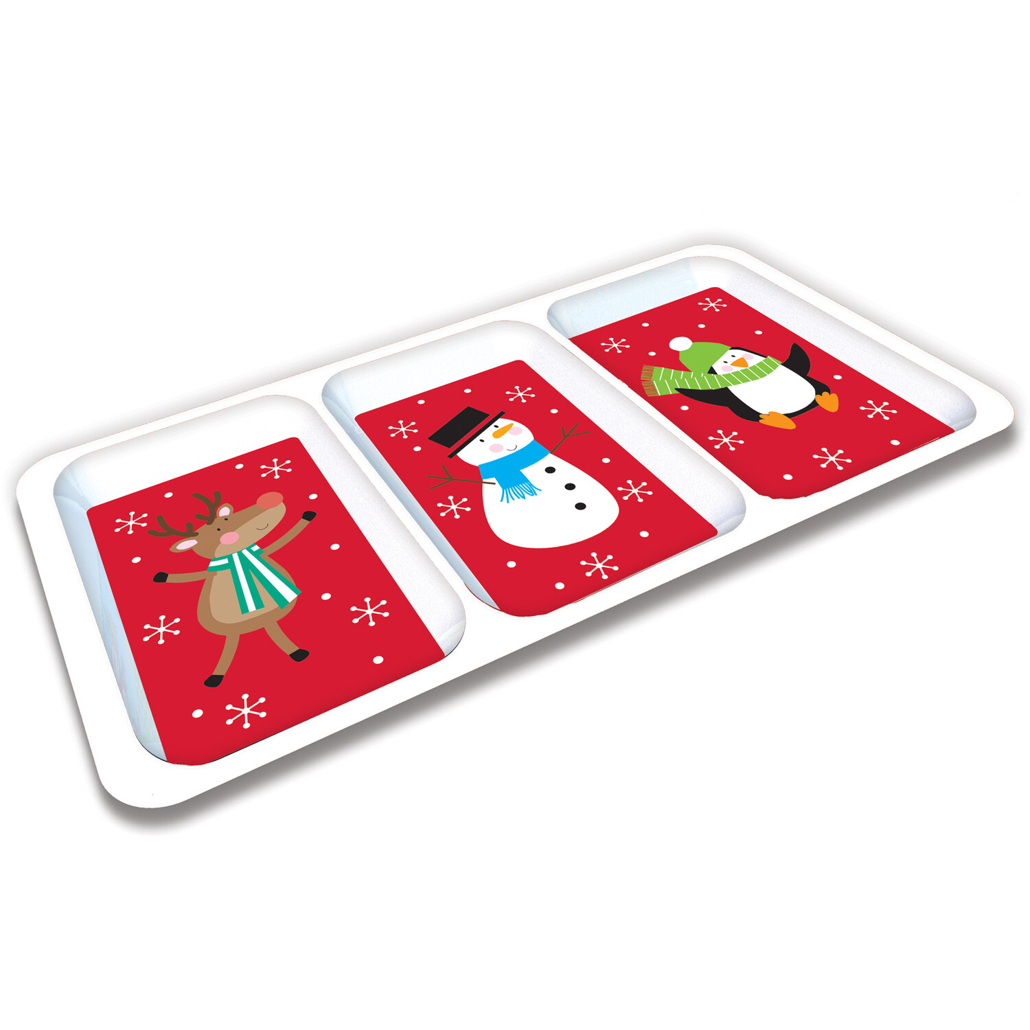 Christmas Characters 3-Selection Tray - Red Image