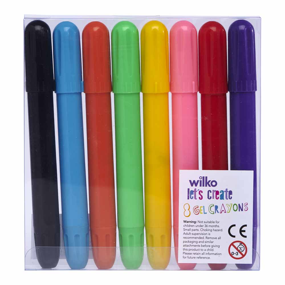 Wilko Gel Crayons 8pk Wilko