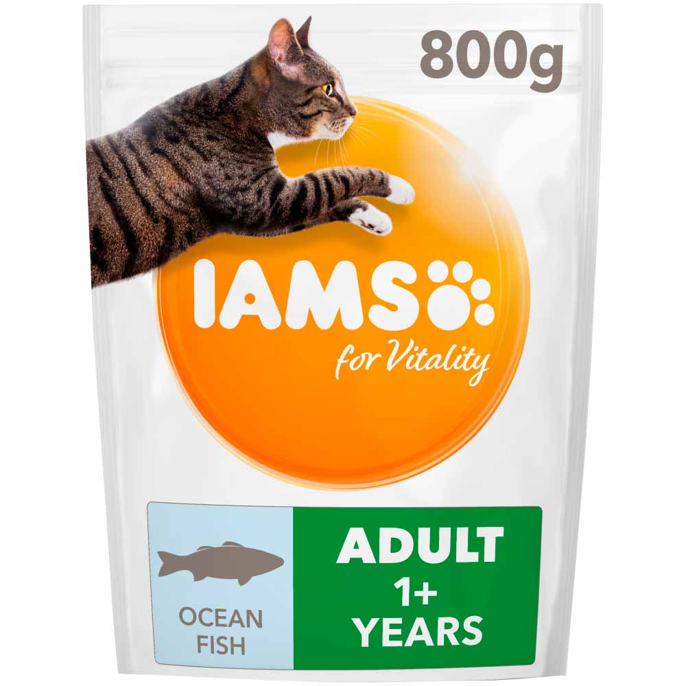 IAMS Vitality Ocean Fish Adult Cat Food Case of 5 x 800g Image 2