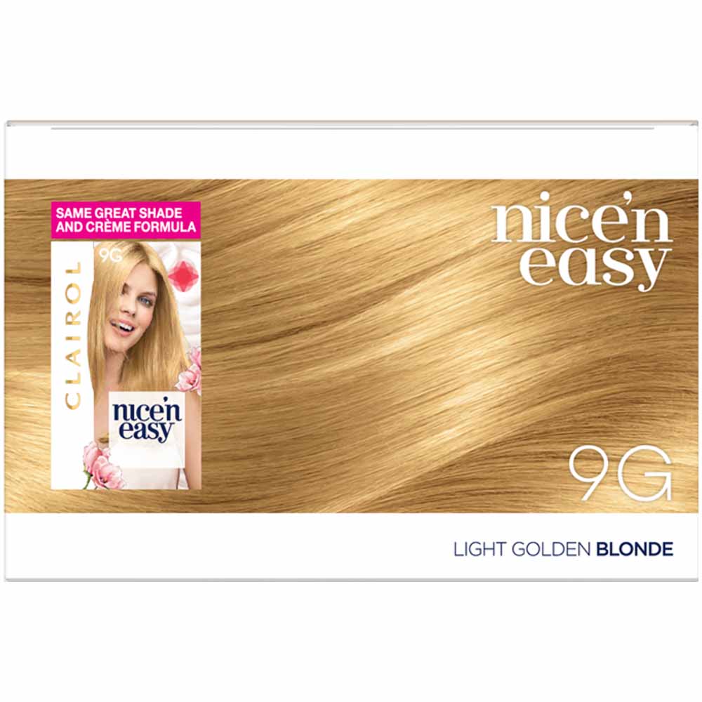 Clairol Nice'n Easy Light Golden Blonde 9G Permanent Hair Dye Image 3