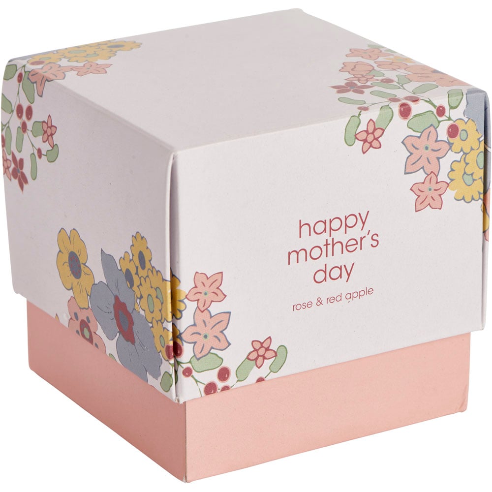 Wilko Happy Mother’s Day Rose and Red Apple Scented Candle Image 4